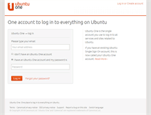 Tablet Screenshot of login.ubuntu.com