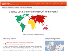 Tablet Screenshot of loco.ubuntu.com