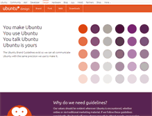 Tablet Screenshot of design.ubuntu.com